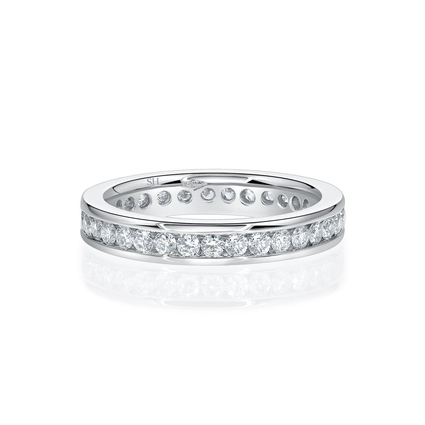 Channel-Set Eternity Medium Width Women’s Wedding Band (3.4mm) - W0495