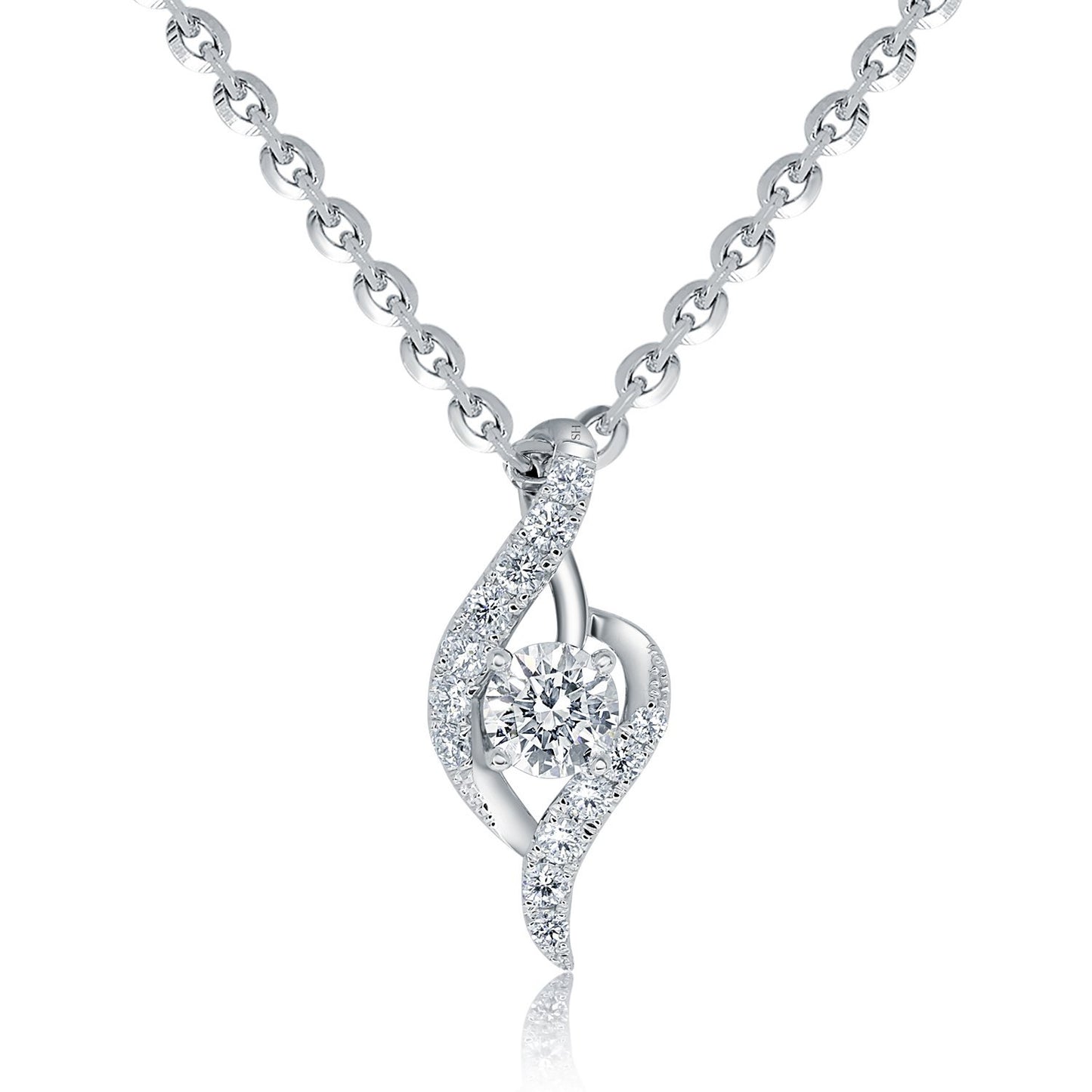 Breeze diamond pendant (medium) - W0471