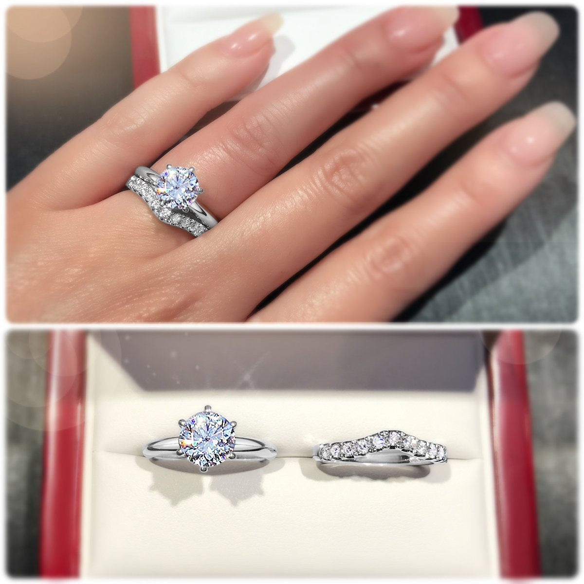 Curved pavé set women's diamond wedding band (2.6mm) - W0180