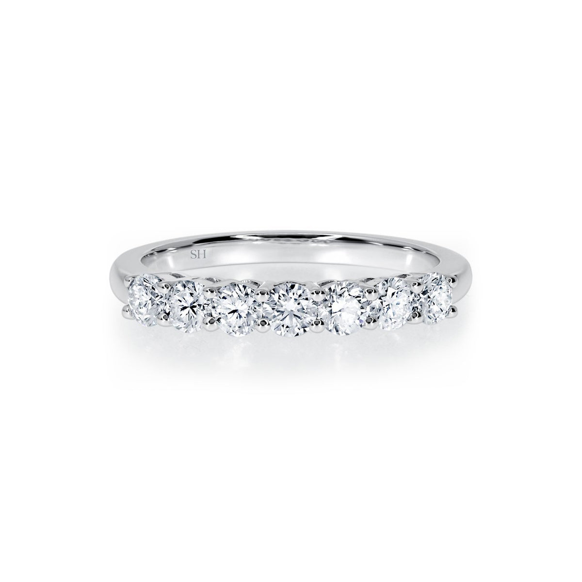 Shared prong set women’s diamond wedding band (2.9mm) - W0378