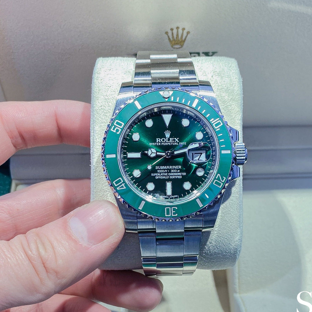 Rolex Submariner-Date 40mm 'Hulk' Steel Green Dial Button Markers 2016 Ref 116610LV (#24)