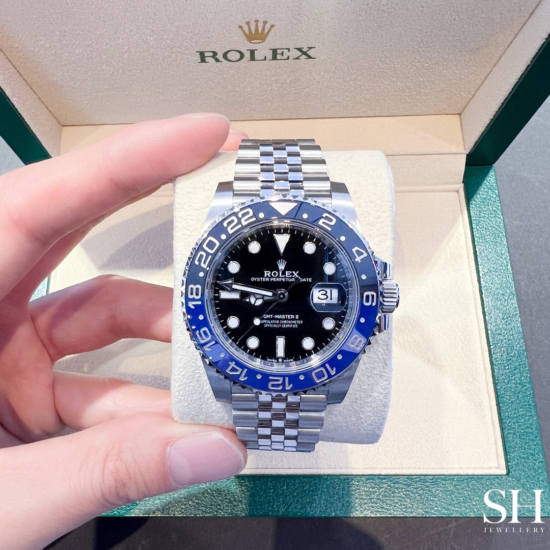 Rolex GMT-Master II 'Batgirl' 40mm Steel Black Dial Button Markers 2022 Ref 126710BLNR (#310)