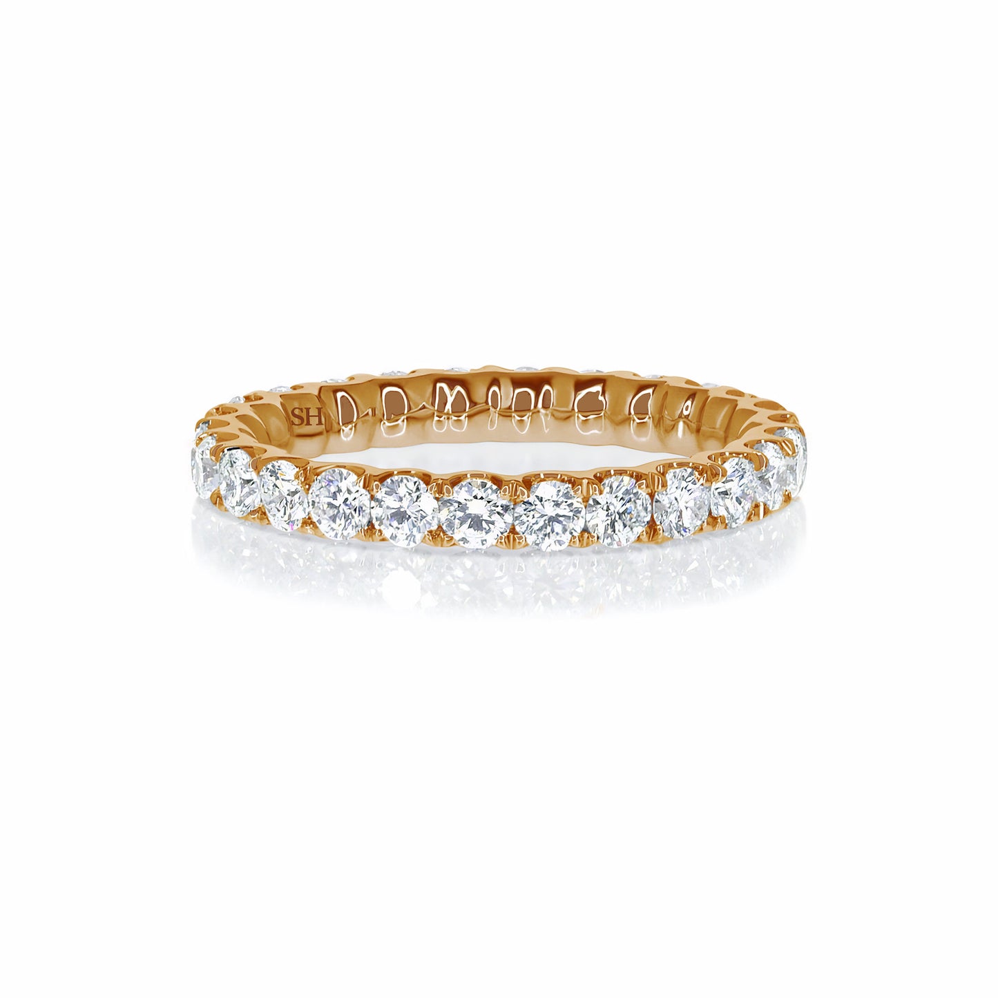 Thumb caption:Medium width scalloped women’s diamond eternity band (2.5mm)|thumb group:1|grid_preview:true