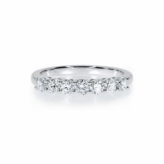 Shared prong set women’s diamond wedding band (2.9mm) - W0378