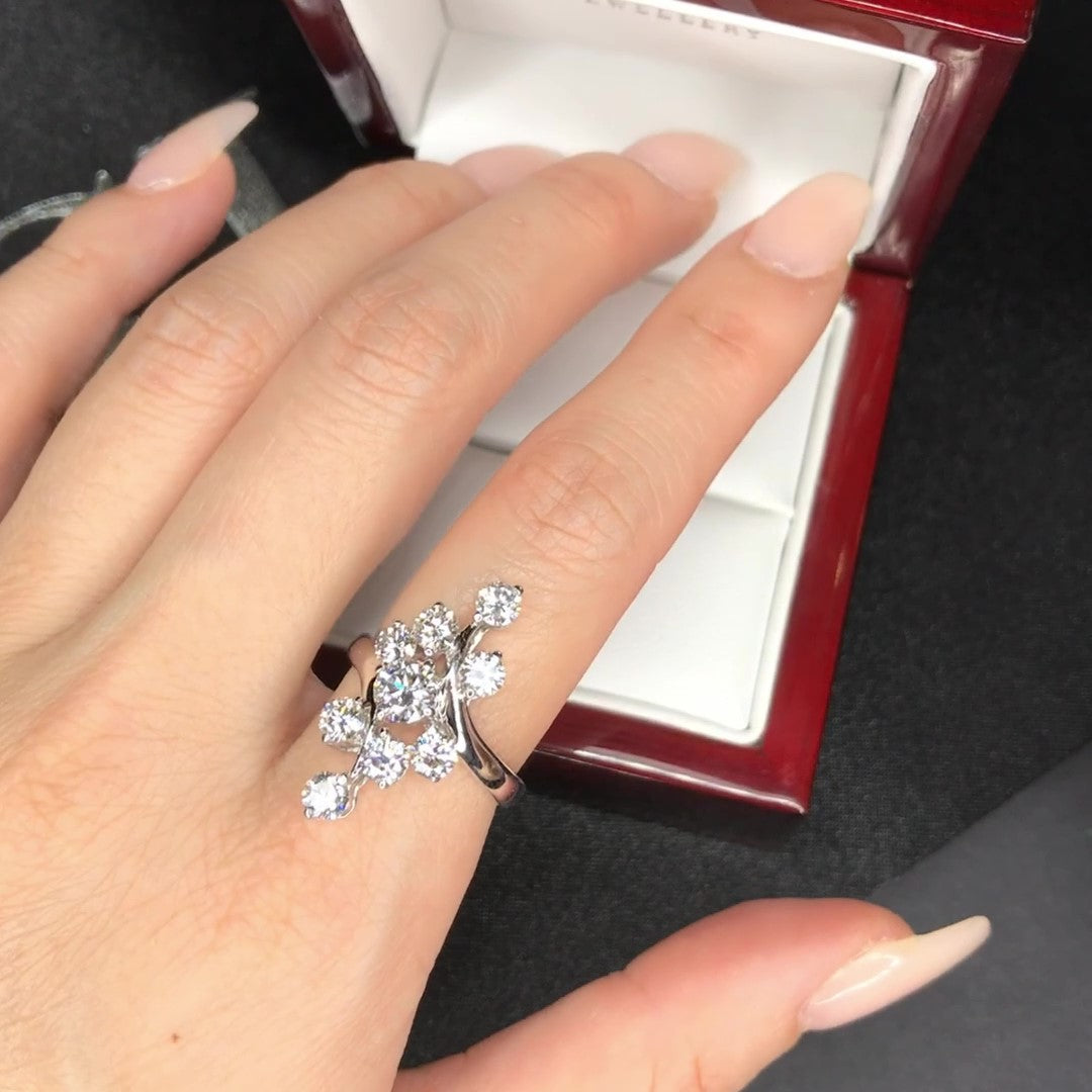 Leaf shape diamond ring - W0772