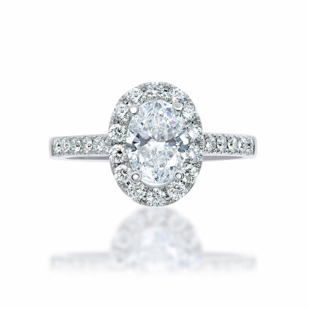 Oval Halo Engagement Ring