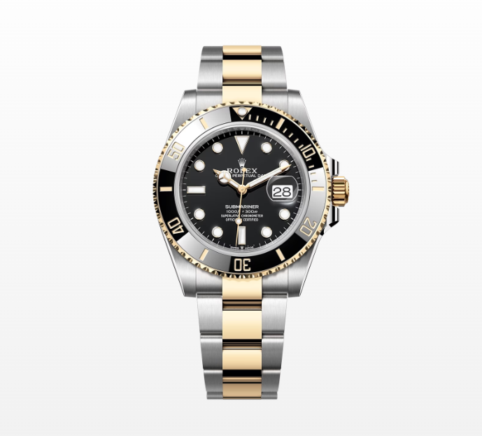 Rolex Submariner-Date 41mm Steel/YG Black Dial Button Markers 2023 Ref m126613ln-0002 (#460)