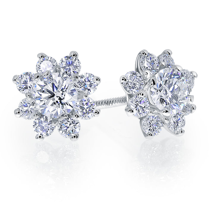 Eight-Tip Flower Halo Studs - W0635