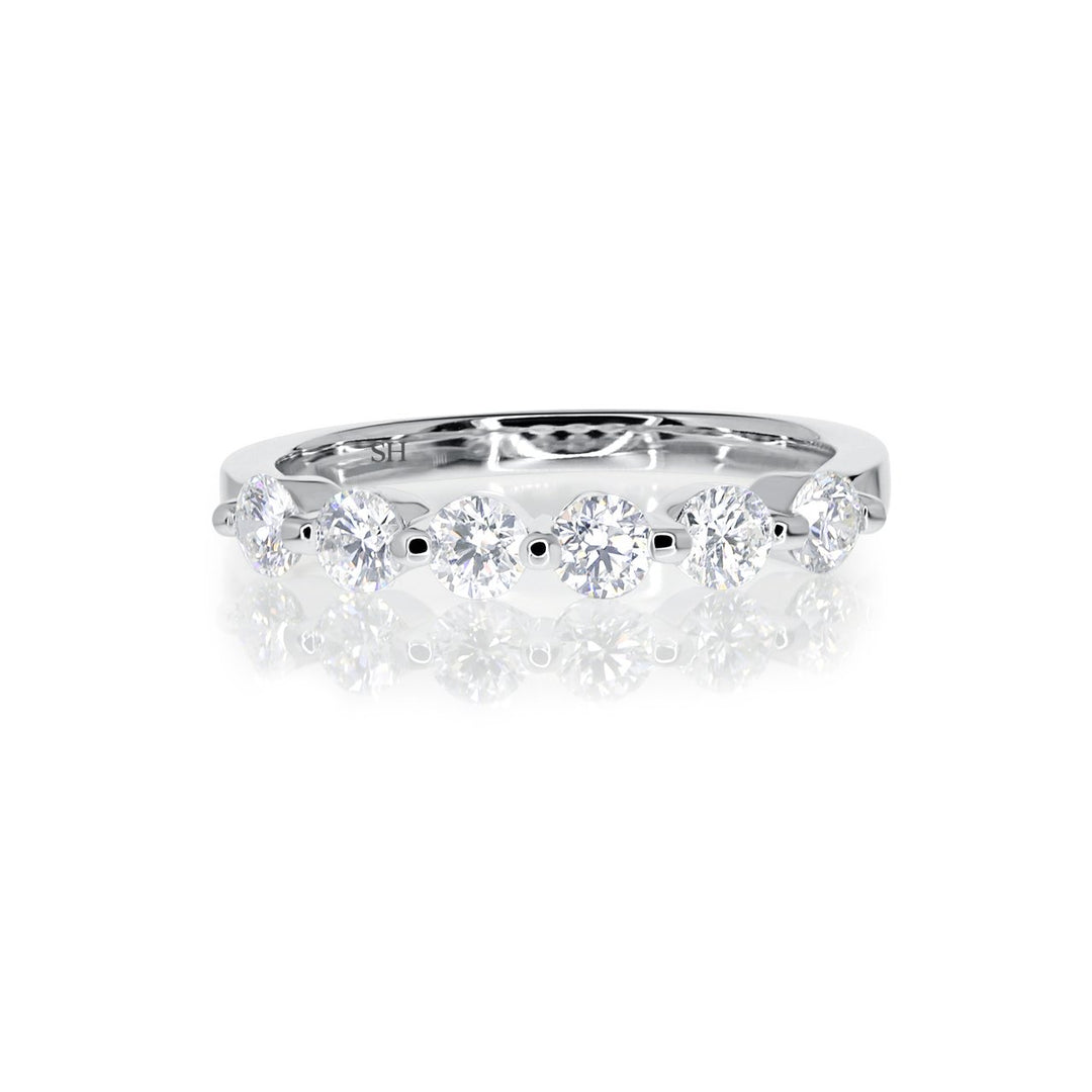 Women's floating diamond wedding band (3mm) - W0266