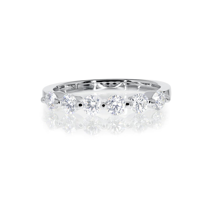 Women's floating diamond wedding band (3mm) - W0266