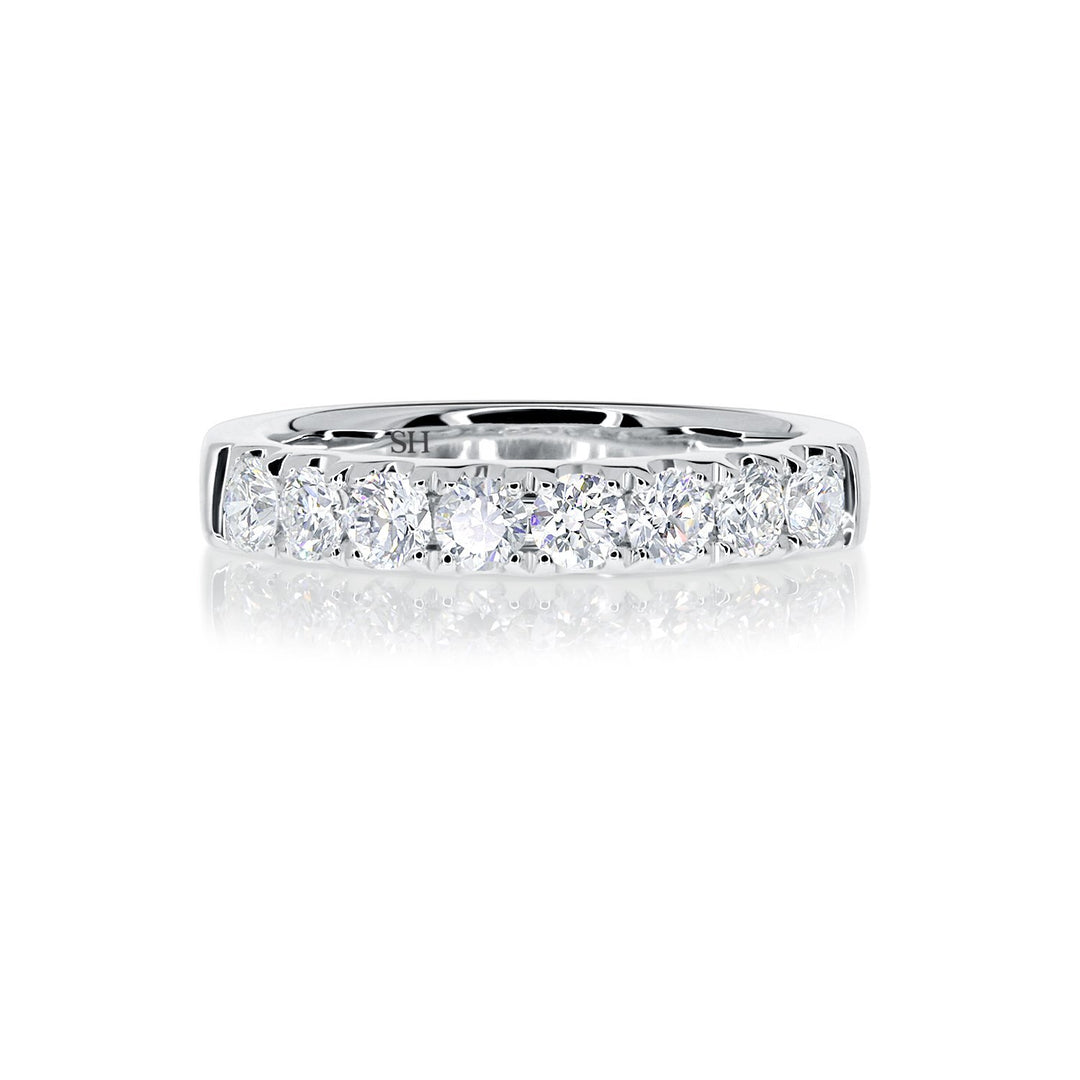 Wider width pavé set women's diamond wedding band (3.5mm) - W0270