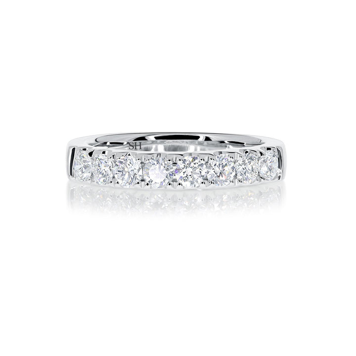 Wider width pavé set women's diamond wedding band (3.5mm) - W0270