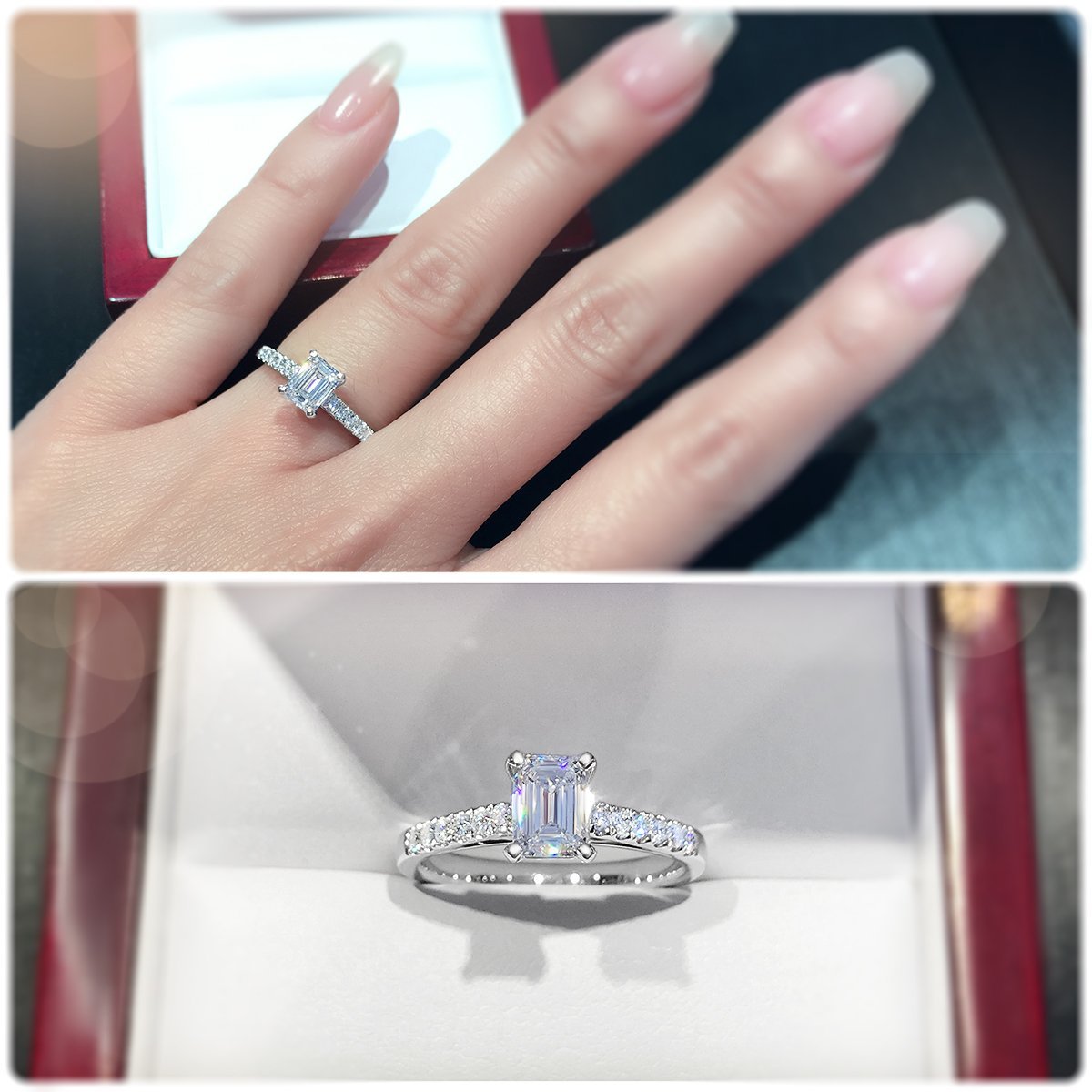 Pictured with 0.70ct diamond.|option:Carats=0.70 carat|thumb_caption:0.70 carat