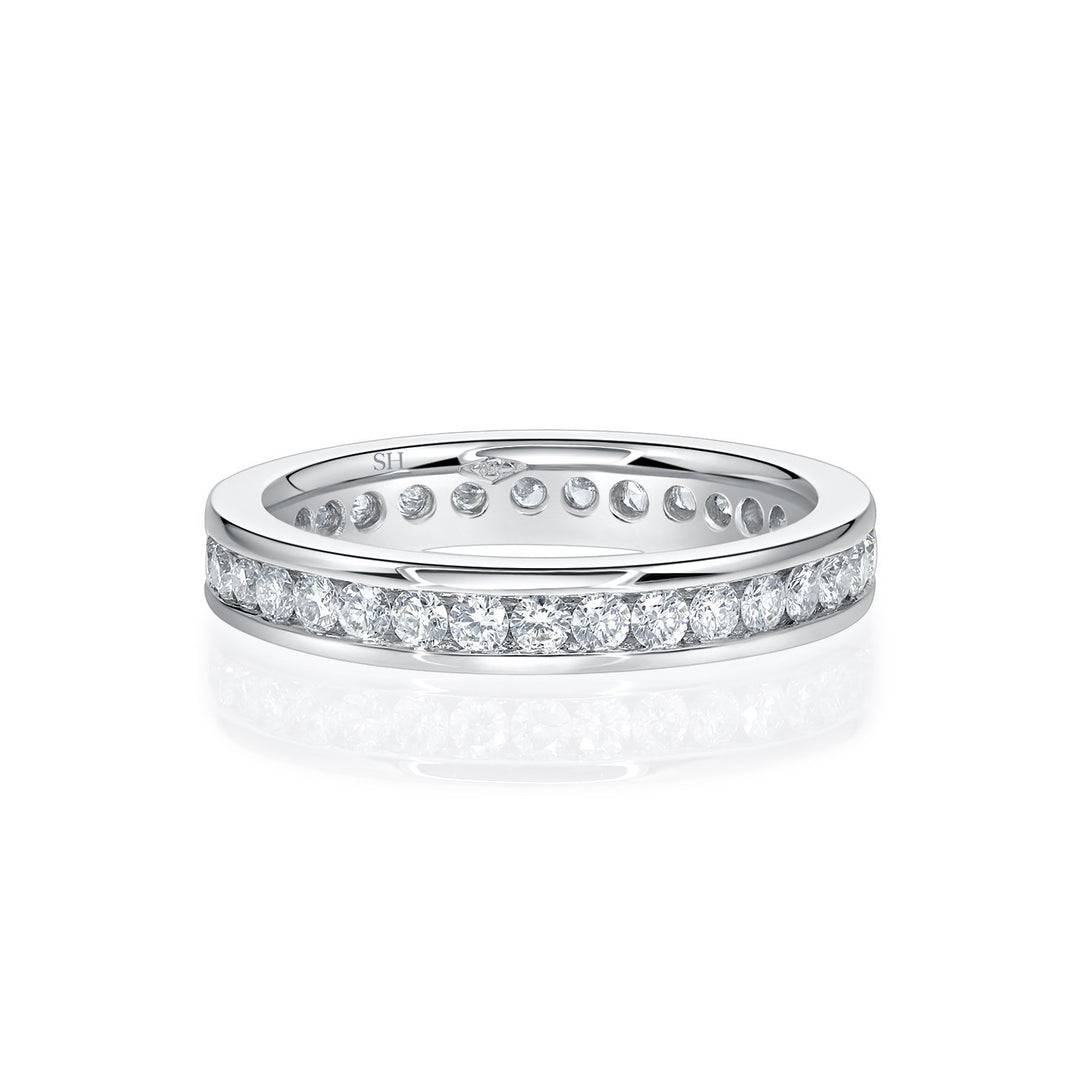 Channel-Set Eternity Medium Width Women’s Wedding Band (3.4mm) - W0495