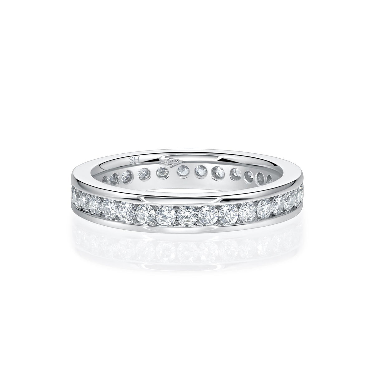 Channel-Set Eternity Medium Width Women’s Wedding Band (3.4mm) - W0495