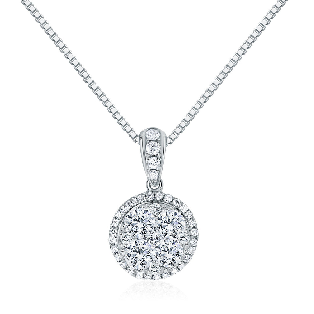 Lily Pad Cluster Diamond Pendant - W0570