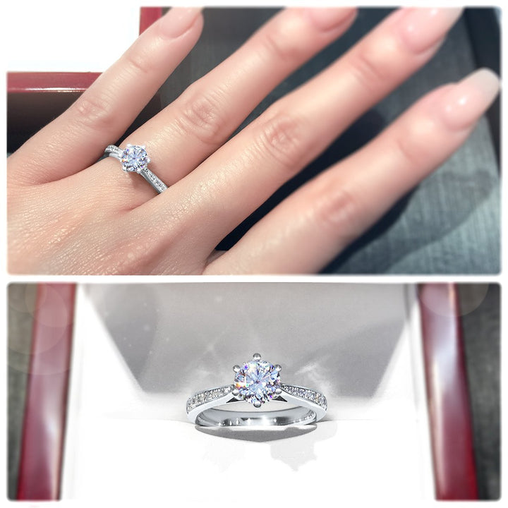 Timeless 6-Claw beauty with tapered band - W0254