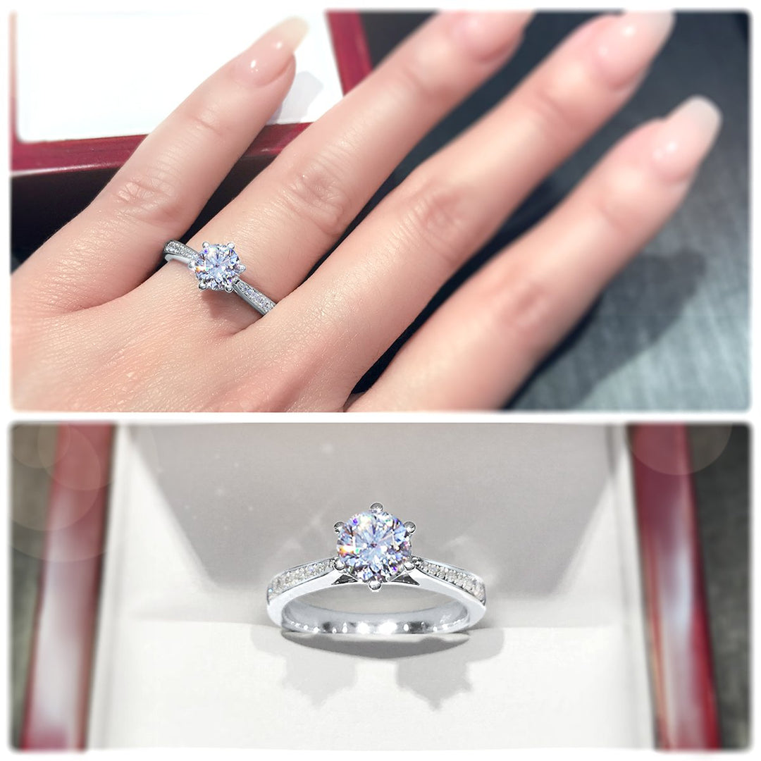 Timeless 6-Claw beauty with tapered band - W0254