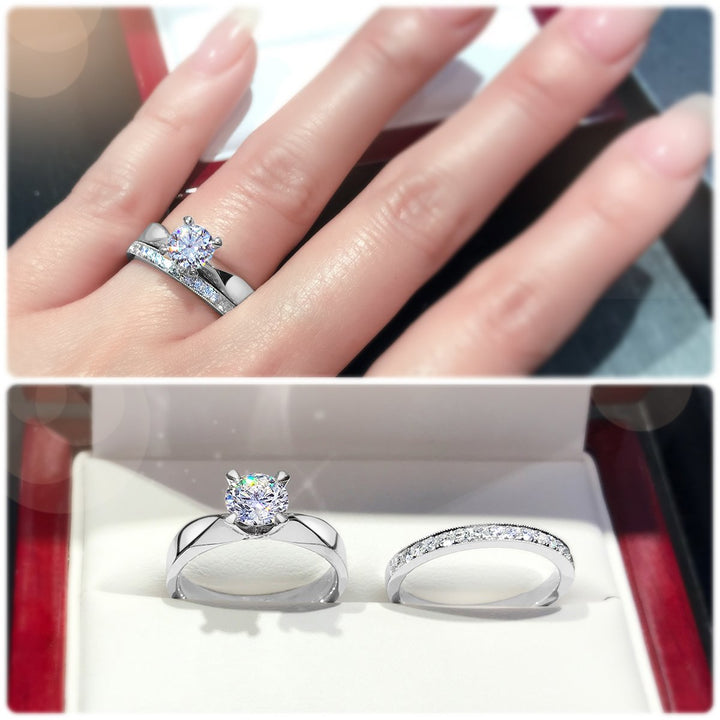 Classic solitaire engagement ring with high 4-Claw setting - W0011