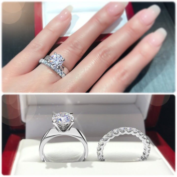 Classic solitaire engagement ring with high 4-Claw setting - W0011