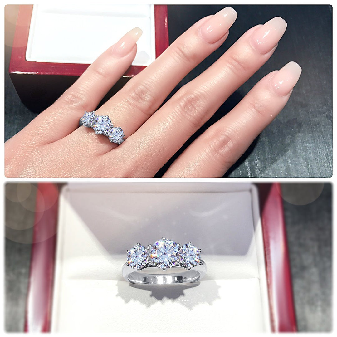 Classic 6-Claw trilogy engagement ring - W0031