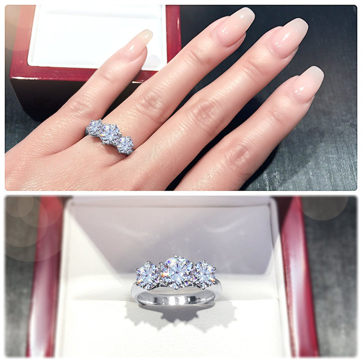 Classic 6-Claw trilogy engagement ring - W0031
