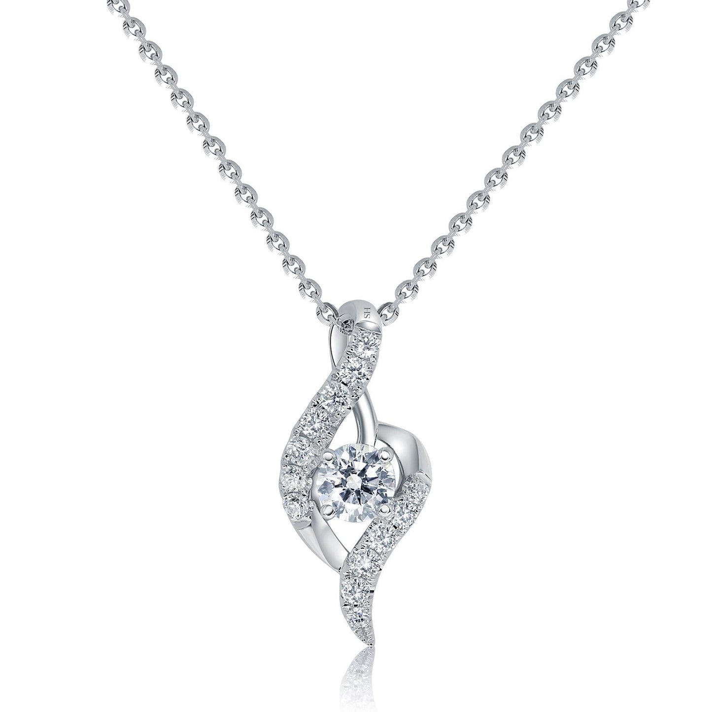 Breeze diamond pendant (small) - W0470