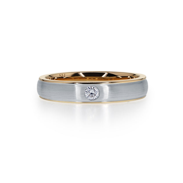 Men's Timeless Diamond Wedding Ring Designs in 18kt Gold SH Jewellery