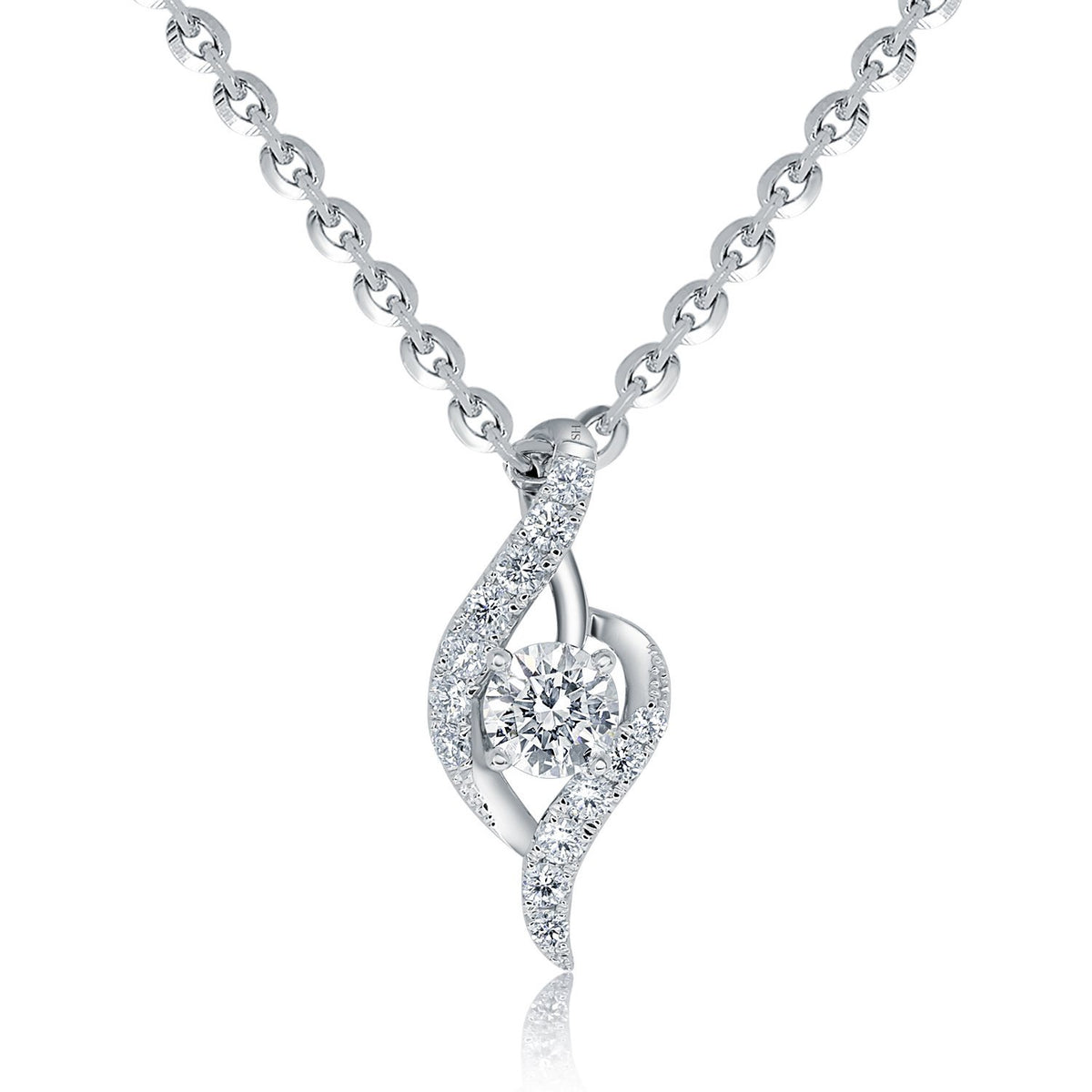 Breeze diamond pendant (medium) - W0471