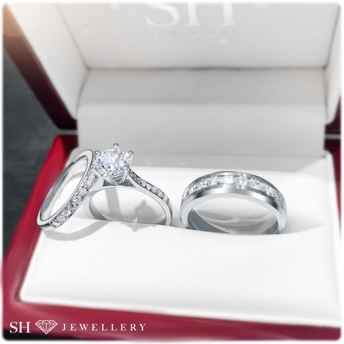 Grain set women's diamond wedding band (2.4mm) - W0264