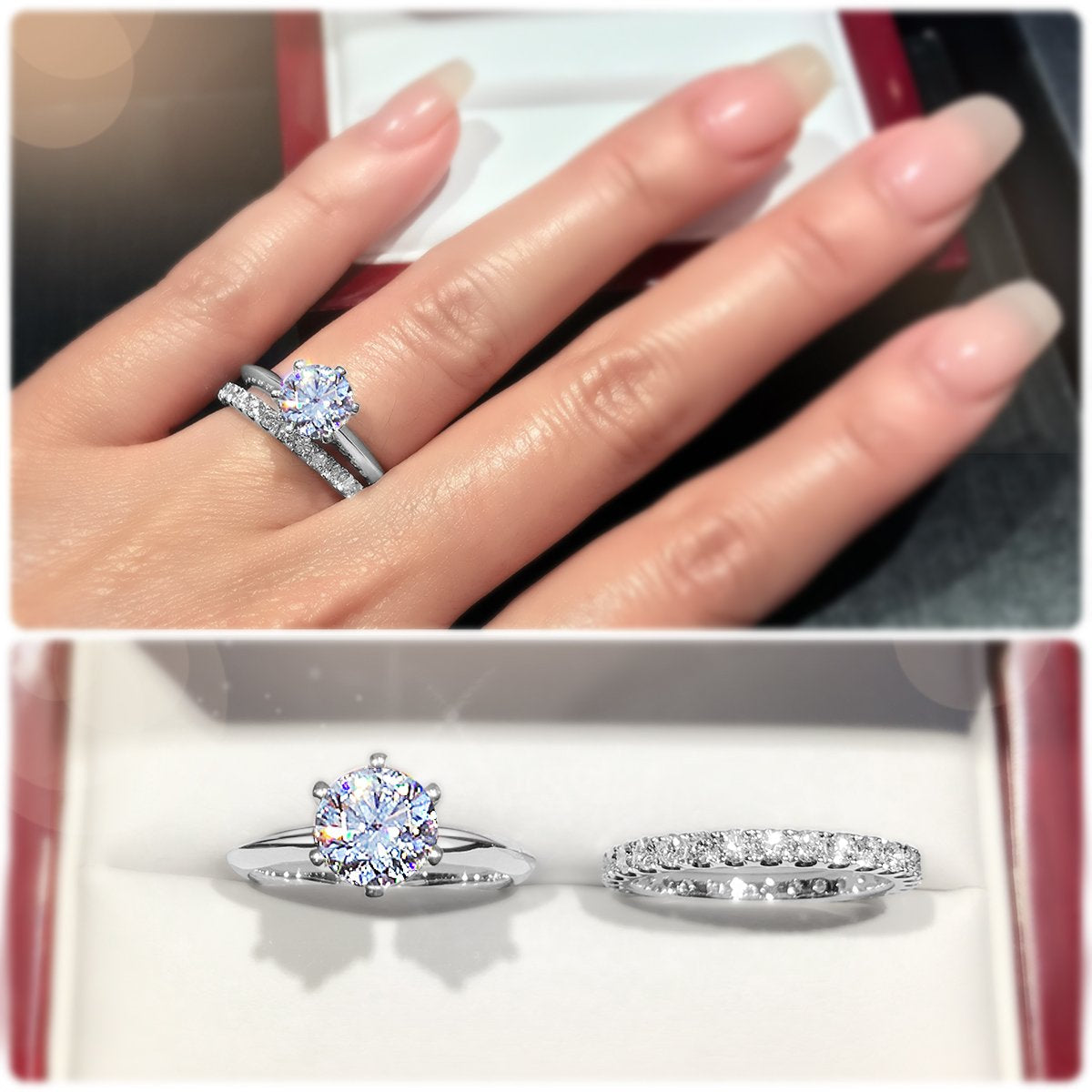 Pavé set women's diamond eternity wedding band (2.2mm) - W0185