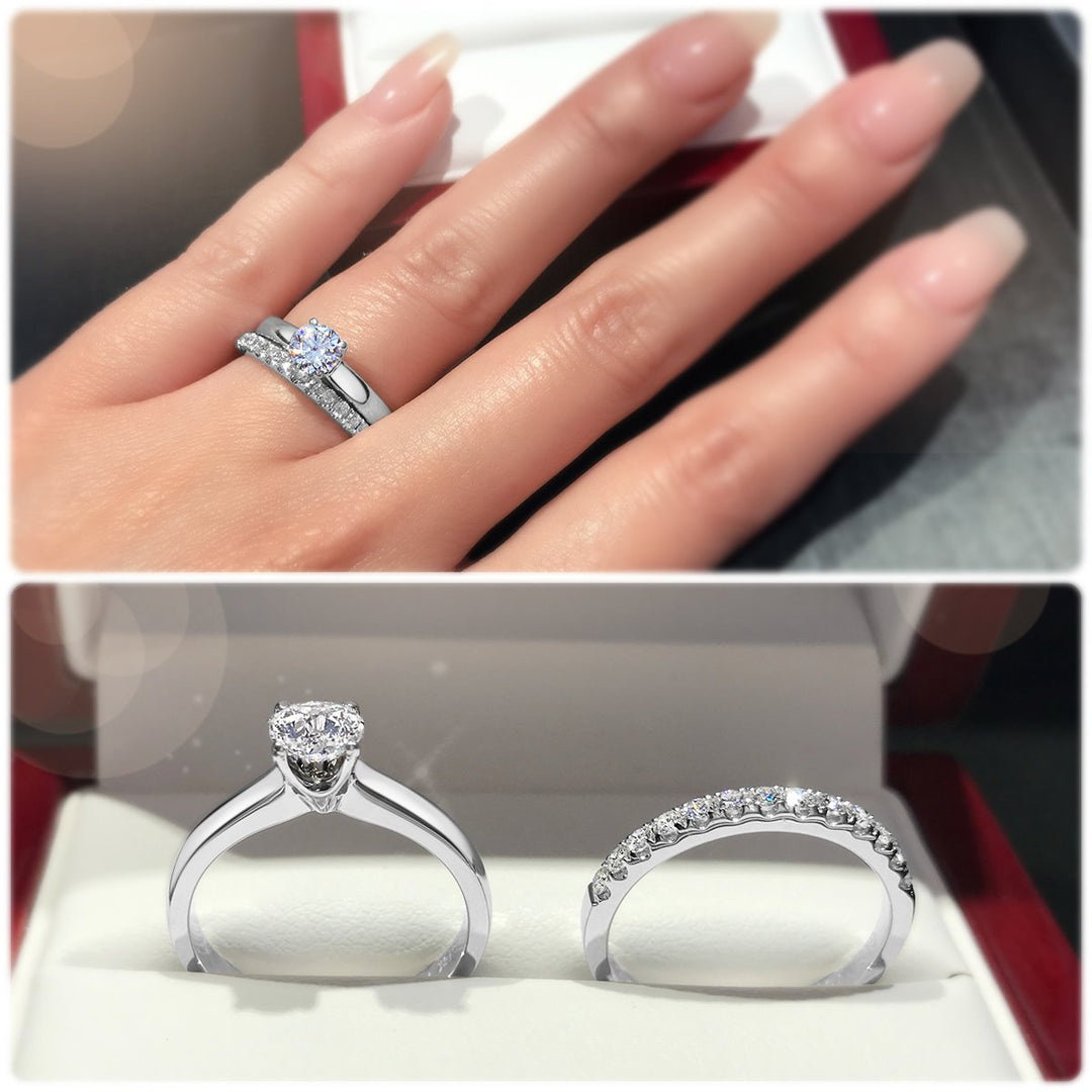 Classic 4-Claw solitaire engagement ring - W0005