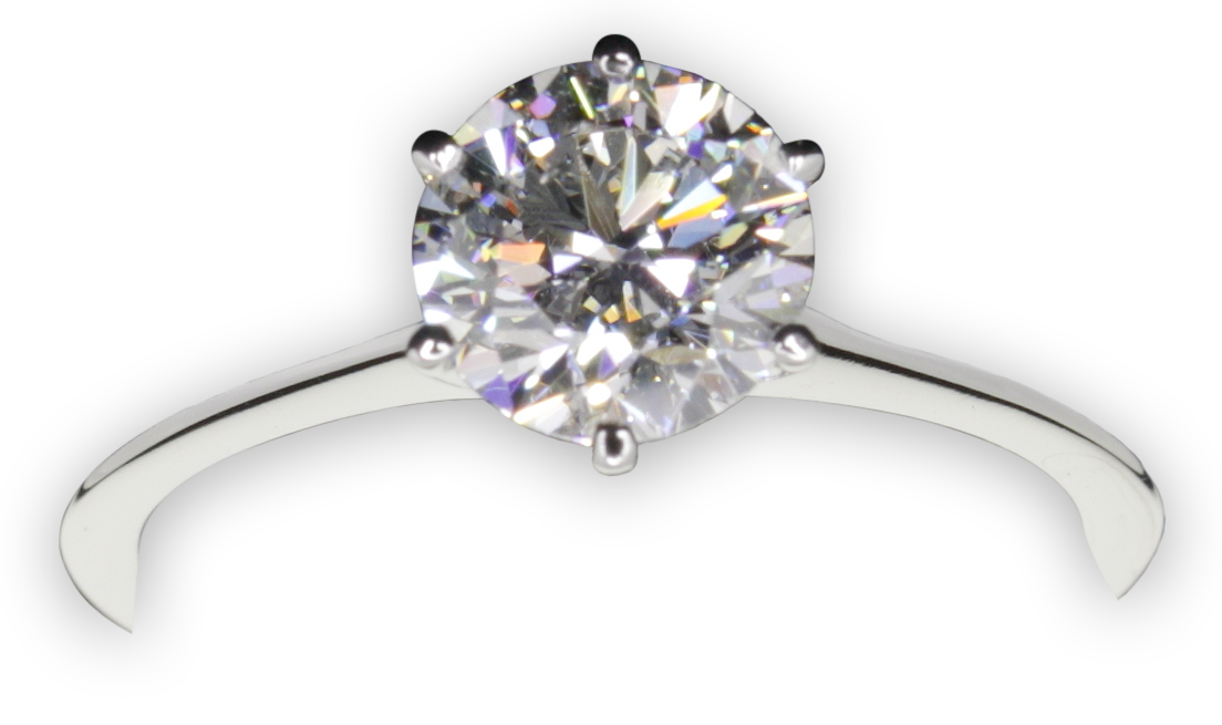 Princess Cut with crossover prongs and bridged grain set diamond band - W0335
