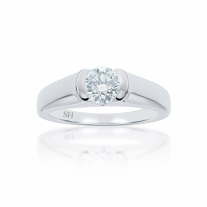 Pictured with 0.59ct diamond|option:Carats=0.60 carat|thumb_caption:0.59 carat