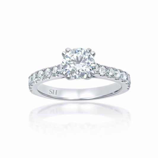 Pictured with 0.83ct diamond|option:Carats=0.80 carat|thumb_caption:0.83 carat