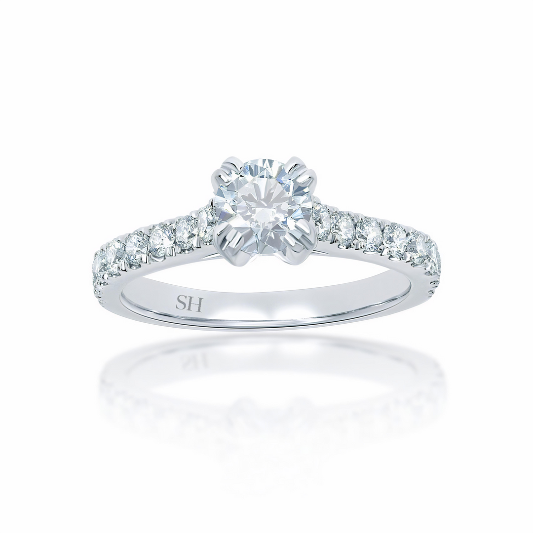 Pictured with 0.50ct diamond|option:Carats=0.50 carat|thumb_caption:0.83 carat