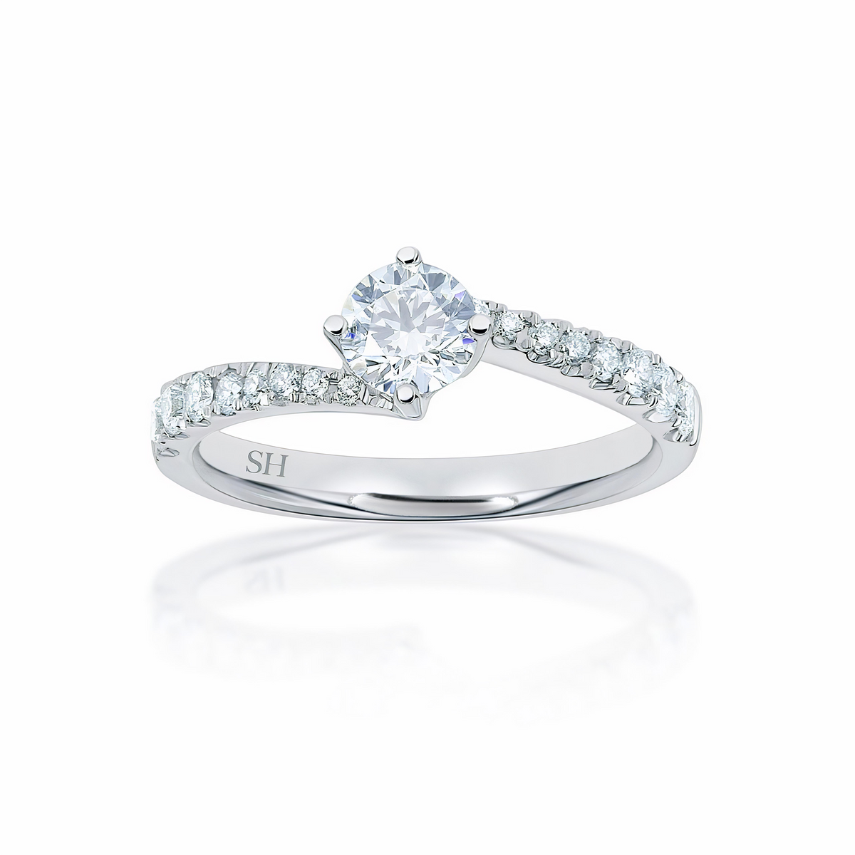 Pictured with 0.58ct diamond|option:Carats=0.30 carat|thumb_caption:0.58 carat