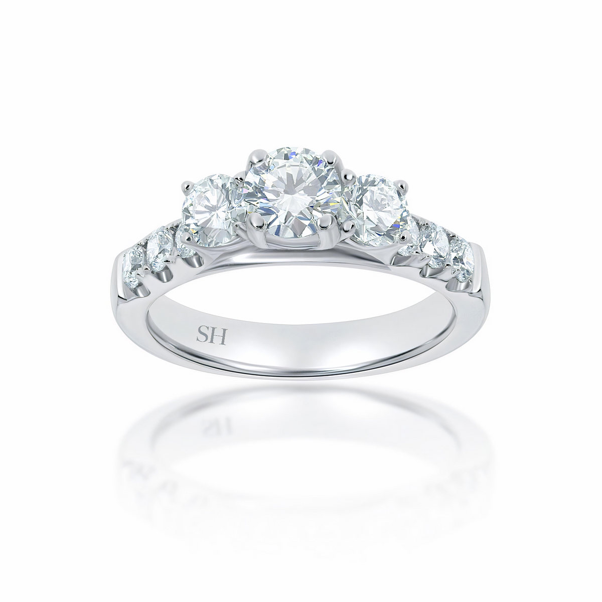 Pictured with 0.45ct diamond.|option:Carats=1.0 carat|thumb_caption:1.10 carat