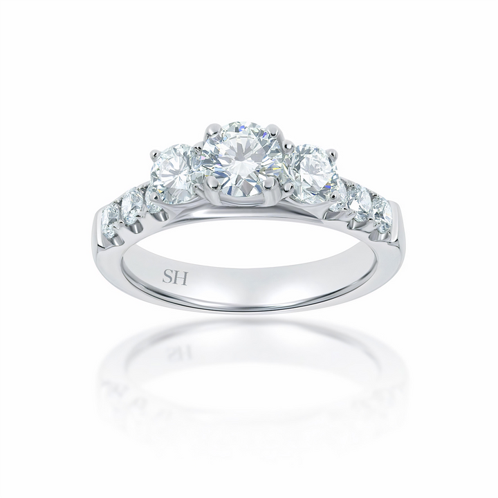 Pictured with 0.45ct diamond.|option:Carats=1.0 carat|thumb_caption:1.10 carat