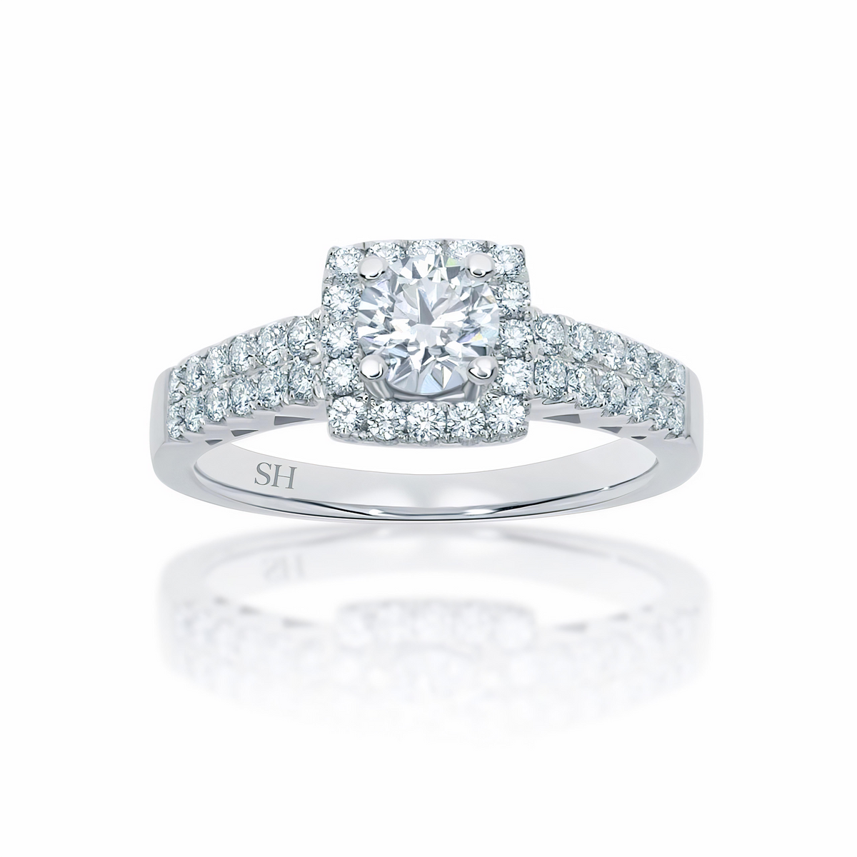 Pictured with 0.53ct diamond|option:Carats=0.50 carat|thumb_caption:0.53 carat