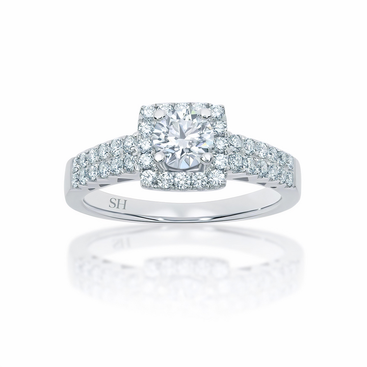 Pictured with 0.53ct diamond|option:Carats=0.50 carat|thumb_caption:0.53 carat