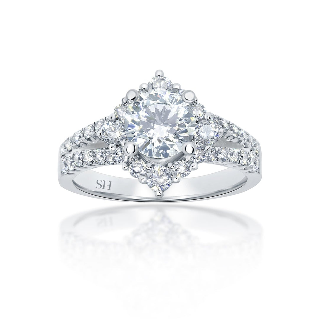 Pictured with 1.01ct diamond|option:Carats=1.0 carat|thumb_caption:1 caratPictured with 1.01ct diamond|option:Carats=1.00 carat|thumb_caption:1 carat|thumb_group:1