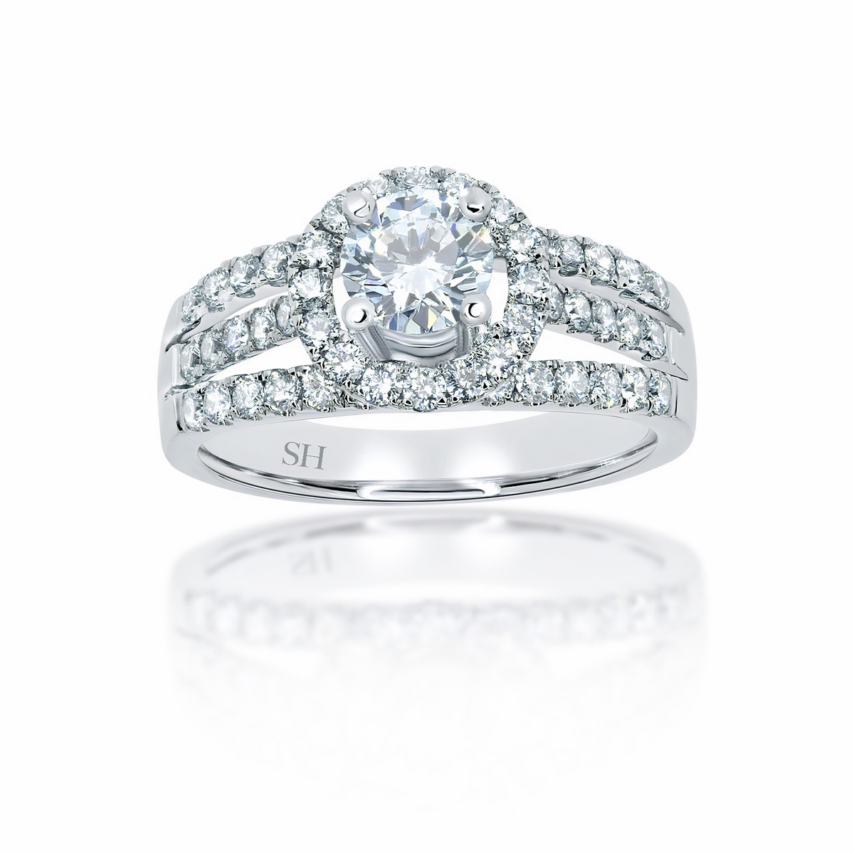 Pictured with 0.62ct diamond|option:Carats=0.70 carat|thumb_caption:0.62 carat