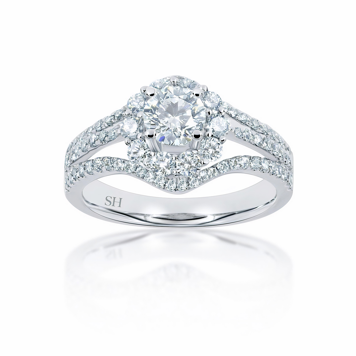 Pictured with 0.46ct diamond.|option:Carats=0.46 carat|thumb_caption:0.64 carat