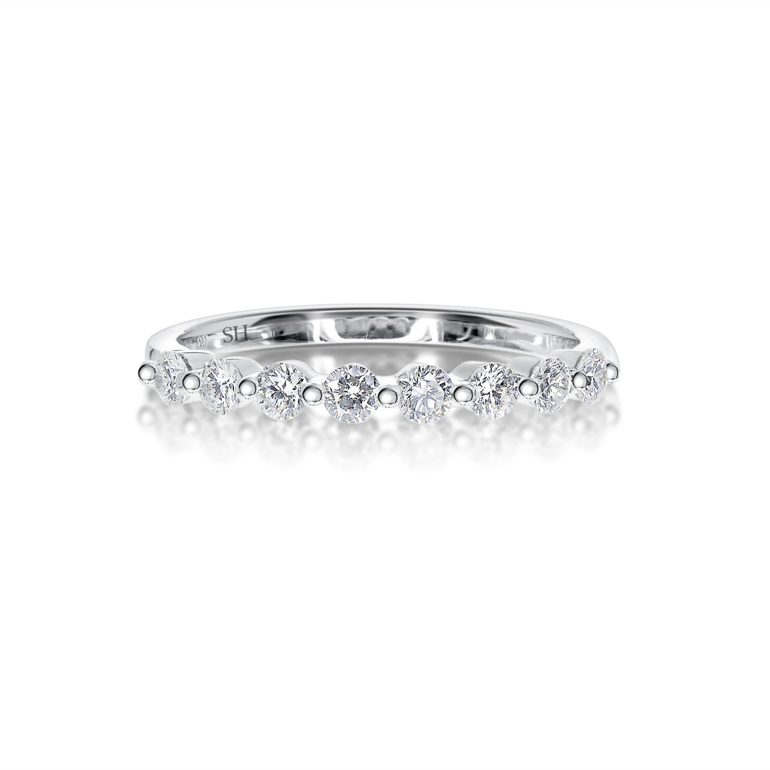 Women's floating diamond wedding band (2.3mm) - W0172