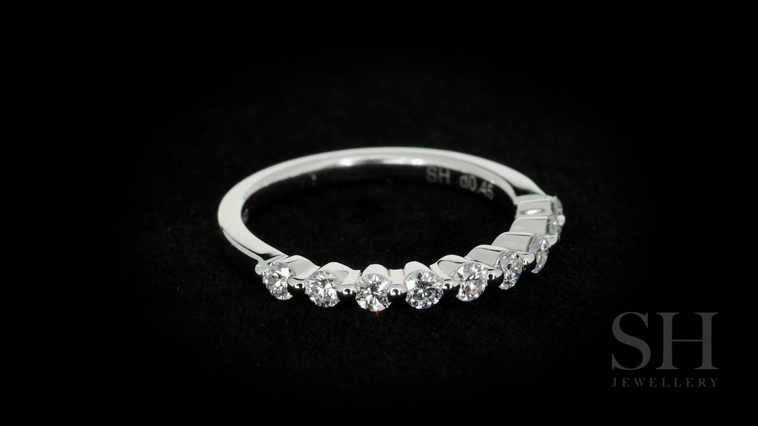 Women's floating diamond wedding band (2.3mm) - W0172