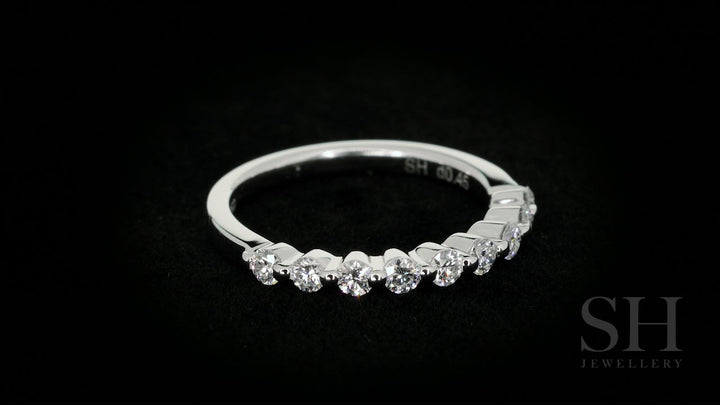 Women's floating diamond wedding band (2.3mm) - W0172