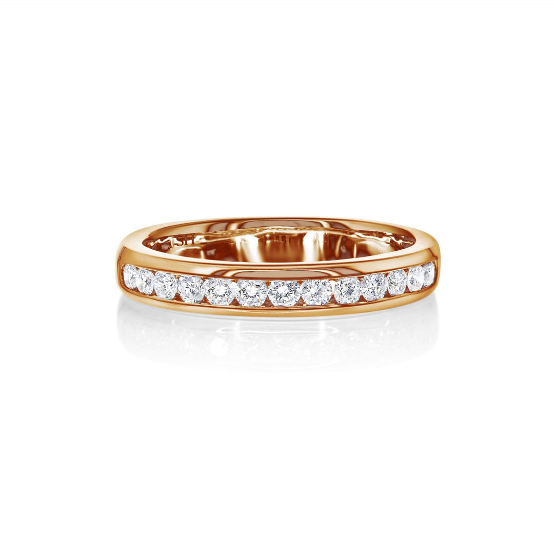 Channel set women's diamond wedding band (3.0mm) - W0176