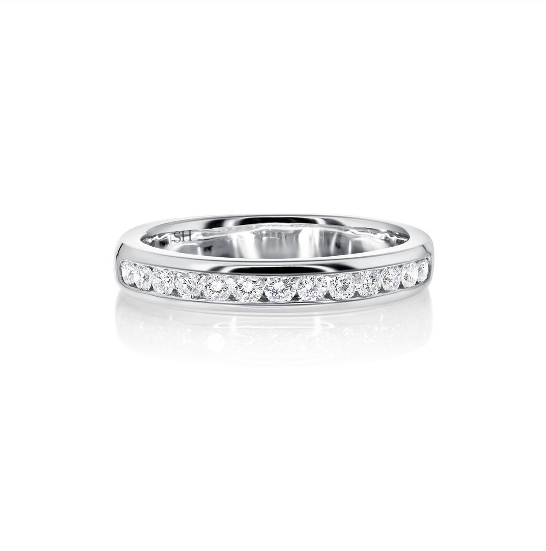 Channel set women's diamond wedding band (3.0mm) - W0176
