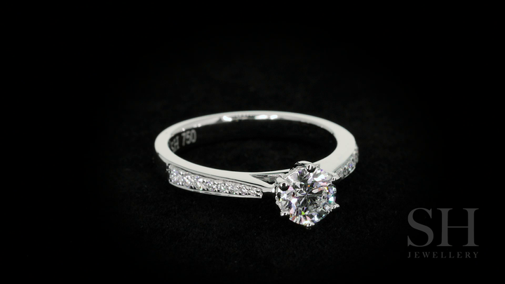 Timeless 6-Claw beauty with tapered band - W0254